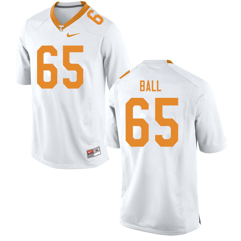 Men #65 Parker Ball Tennessee Volunteers College Football Jerseys Sale-White - Click Image to Close